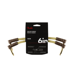 Fender NEW Fender Deluxe Series Patch Cables - 6" - Tweed - Pack of 2