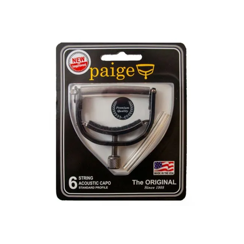 Paige NEW Paige Original 6-String Acoustic Capo - Ebony