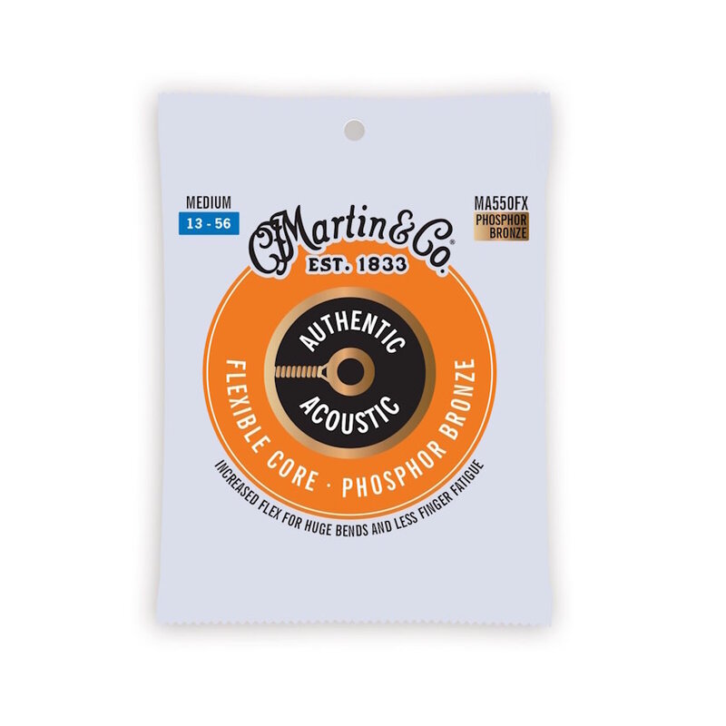 Martin NEW Martin Authentic Flexible Core 92/8 Phosphor Bronze Strings - Medium - .013-.056