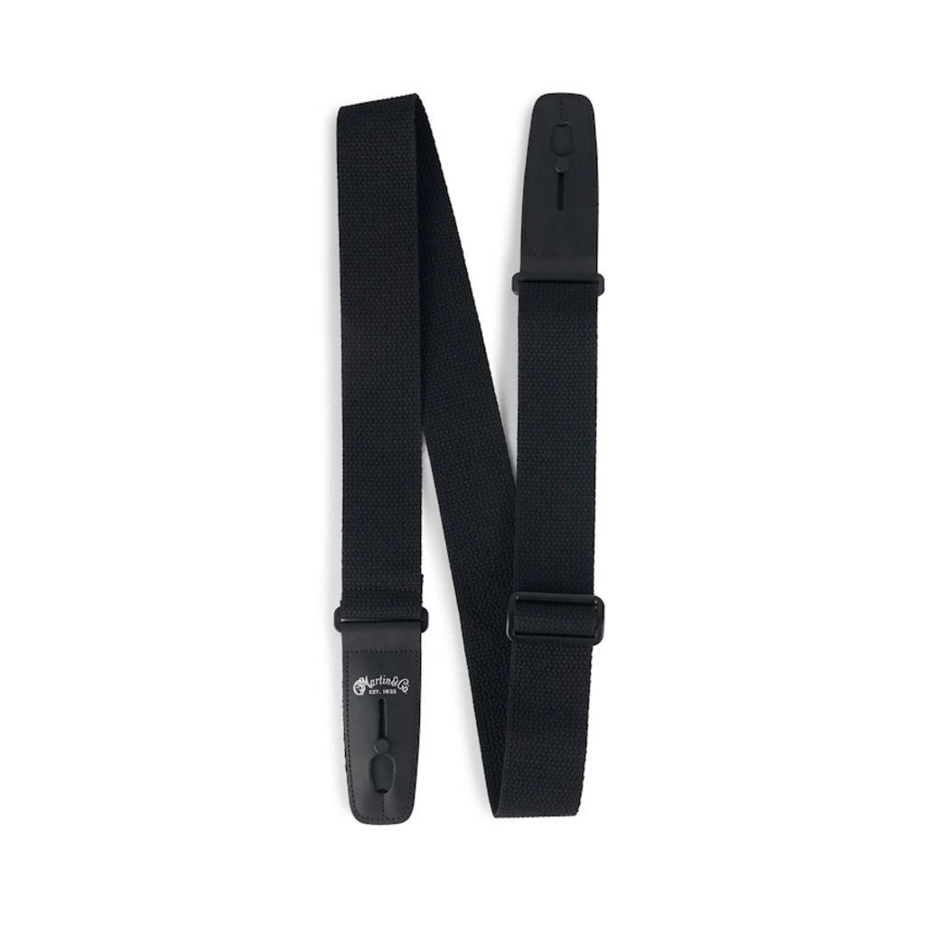 Martin NEW Martin Cotton Weave Lock-It Guitar Strap - Black