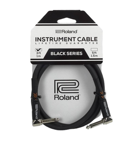 Roland NEW Roland Black Series Instrument Cable - Angle/Angle - 3'