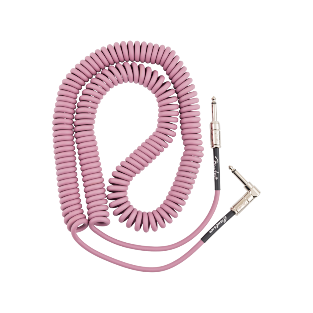 Fender NEW Fender Contour Coiled Cable - Burgundy Mist - 30'
