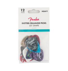 Fender NEW Fender 351 Dotted Celluloid Picks - Heavy - Pack of 12