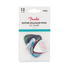 Fender NEW Fender 351 Dotted Celluloid Picks - Thin - Pack of 12
