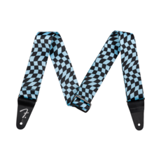 Fender NEW Fender Wavy Checkerboard Polyester Strap - Blue