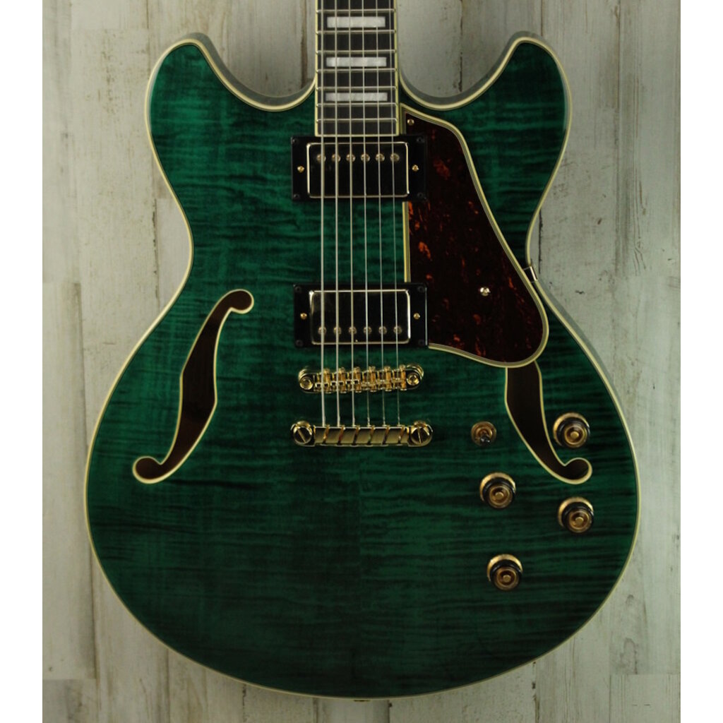 Ibanez DEMO Ibanez Artcore Expressionist AS93FM - Transparent Moss Green (104)