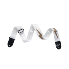 Gibson NEW Gibson The Lightning Bolt Seatbelt Strap - White