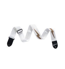 Gibson NEW Gibson The Lightning Bolt Seatbelt Strap - White