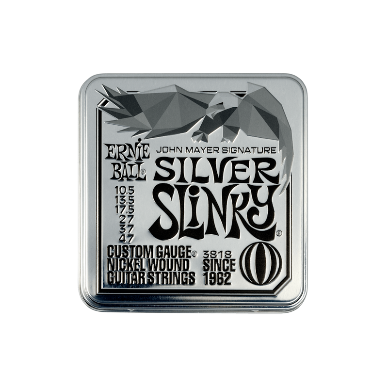 Ernie Ball NEW Ernie Ball John Mayer Signature Silver Slinky Electric Strings - .0105-.047 - Pack of 3