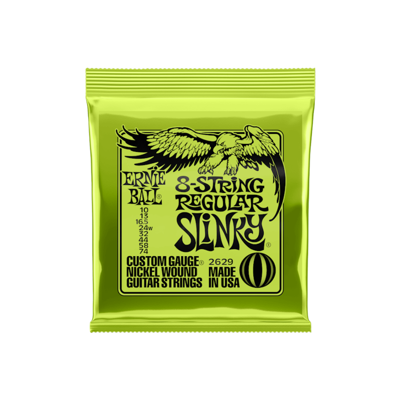 Ernie Ball NEW Ernie Ball 8-String Regular Slinky Electric Strings - .010-.074