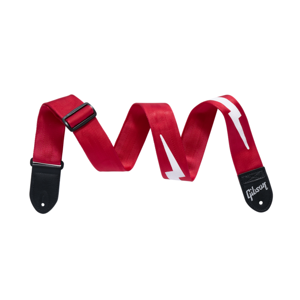 Gibson NEW Gibson Lightning Bolt Seatbelt Strap - Ferrari Red
