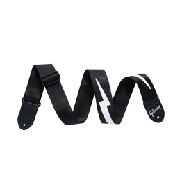 Gibson NEW Gibson Lightning Bolt Seatbelt Strap - Jet Black