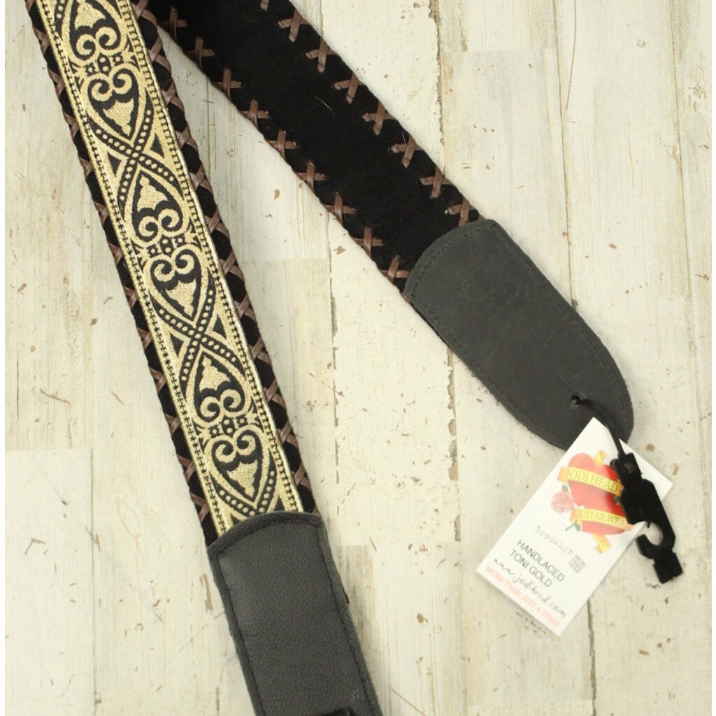Jodi Head NEW Jodi Head Brocade Hand Laced Strap - Tony Gold