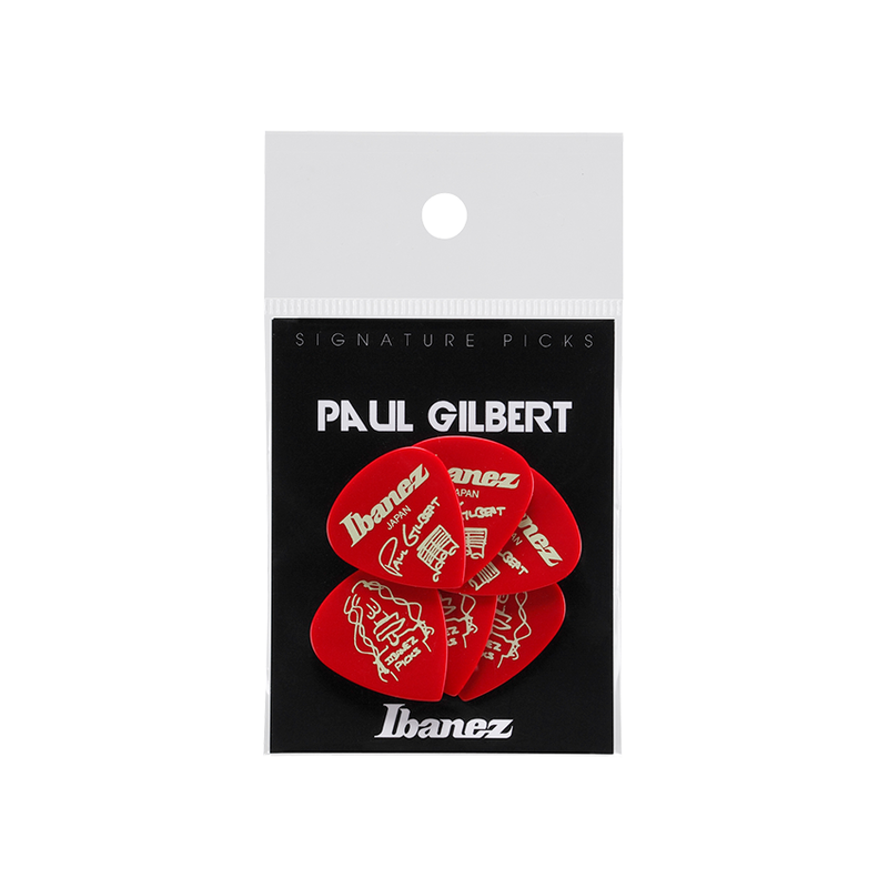 Ibanez NEW Ibanez Paul Gilbert Picks - Red - 1.0mm - Pack of 6