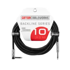 Gator NEW Gator Cableworks Backline Series Instrument Cable - Straight/Angle - 10'