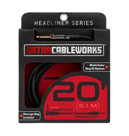 Gator NEW Gator Cableworks Headliner Series Quiet Instrument Cable - 20'