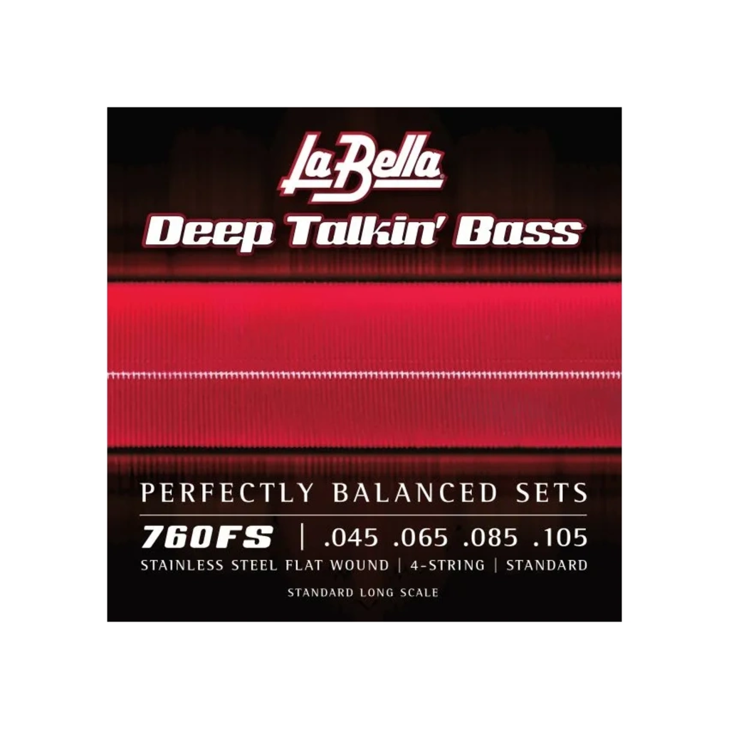 La Bella NEW La Bella Deep Talkin' Bass Flatwound Strings - .045-.105
