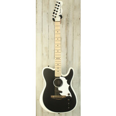 Fender DEMO Fender Jack White Triplesonic Acoustasonic Telecaster - Satin Arctic White w/ Black Top (042)