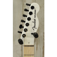 Fender DEMO Fender Jack White Triplesonic Acoustasonic Telecaster - Satin Arctic White w/ Black Top (042)