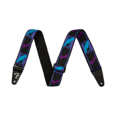 Fender NEW Fender Neon Monogrammed Strap - Blue/Purple