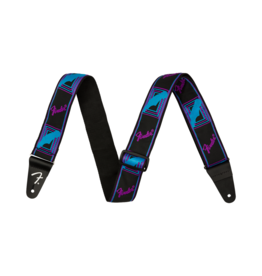 Fender NEW Fender Neon Monogrammed Strap - Blue/Purple