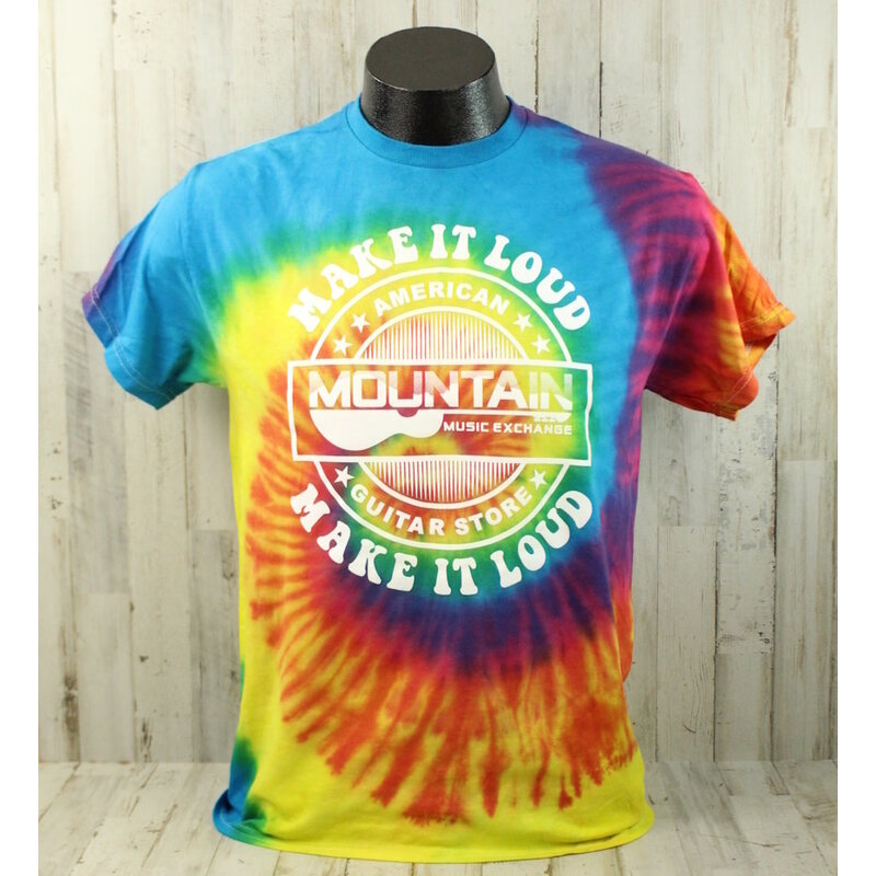 MME NEW Mountain Music Exchange 'Make It Loud' T-Shirt - Tie Dye - Large