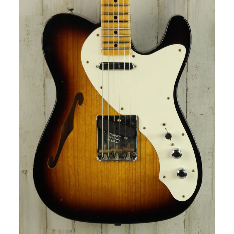 Fender NEW Fender Custom Shop 50's Telecaster Thinline Journeyman Relic - 2 Tone Sunburst (764)