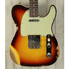 Fender NEW Fender Custom Shop 1960 Telecaster Custom Heavy Relic - Super Faded Aged Chocolate 3-Color Sunburst (366)