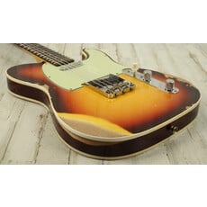 Fender NEW Fender Custom Shop 1960 Telecaster Custom Heavy Relic - Super Faded Aged Chocolate 3-Color Sunburst (366)