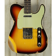 Fender NEW Fender Custom Shop 1960 Telecaster Custom Heavy Relic - Super Faded Aged Chocolate 3-Color Sunburst (757)