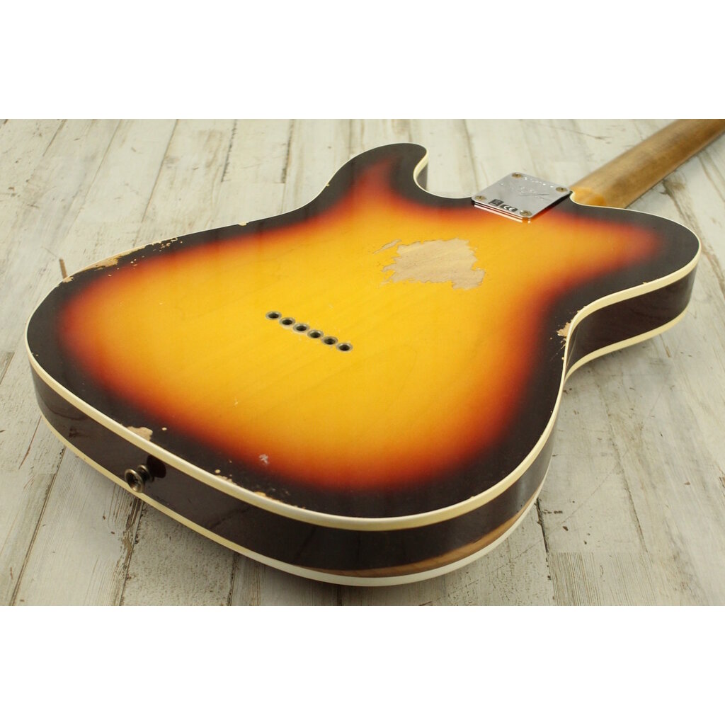 Fender NEW Fender Custom Shop 1960 Telecaster Custom Heavy Relic - Super Faded Aged Chocolate 3-Color Sunburst (757)