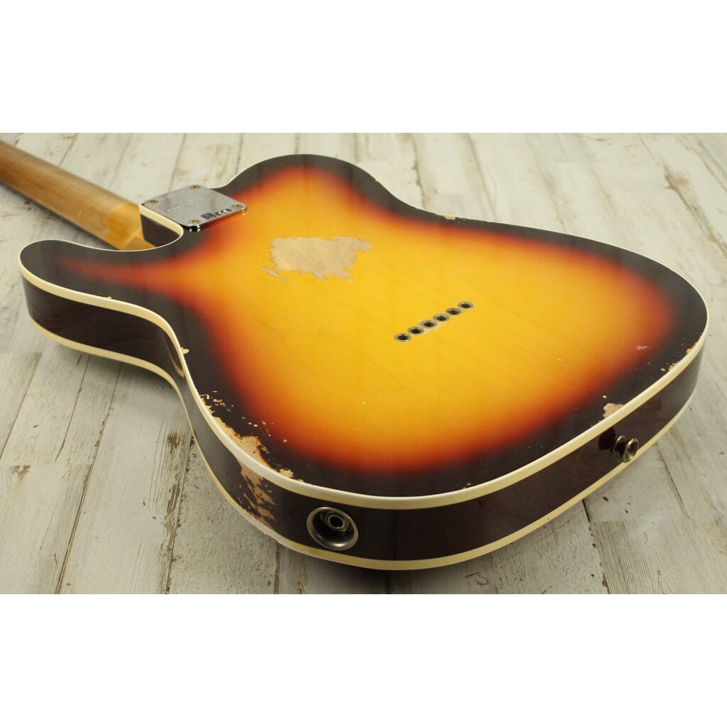 Fender NEW Fender Custom Shop 1960 Telecaster Custom Heavy Relic - Super Faded Aged Chocolate 3-Color Sunburst (757)