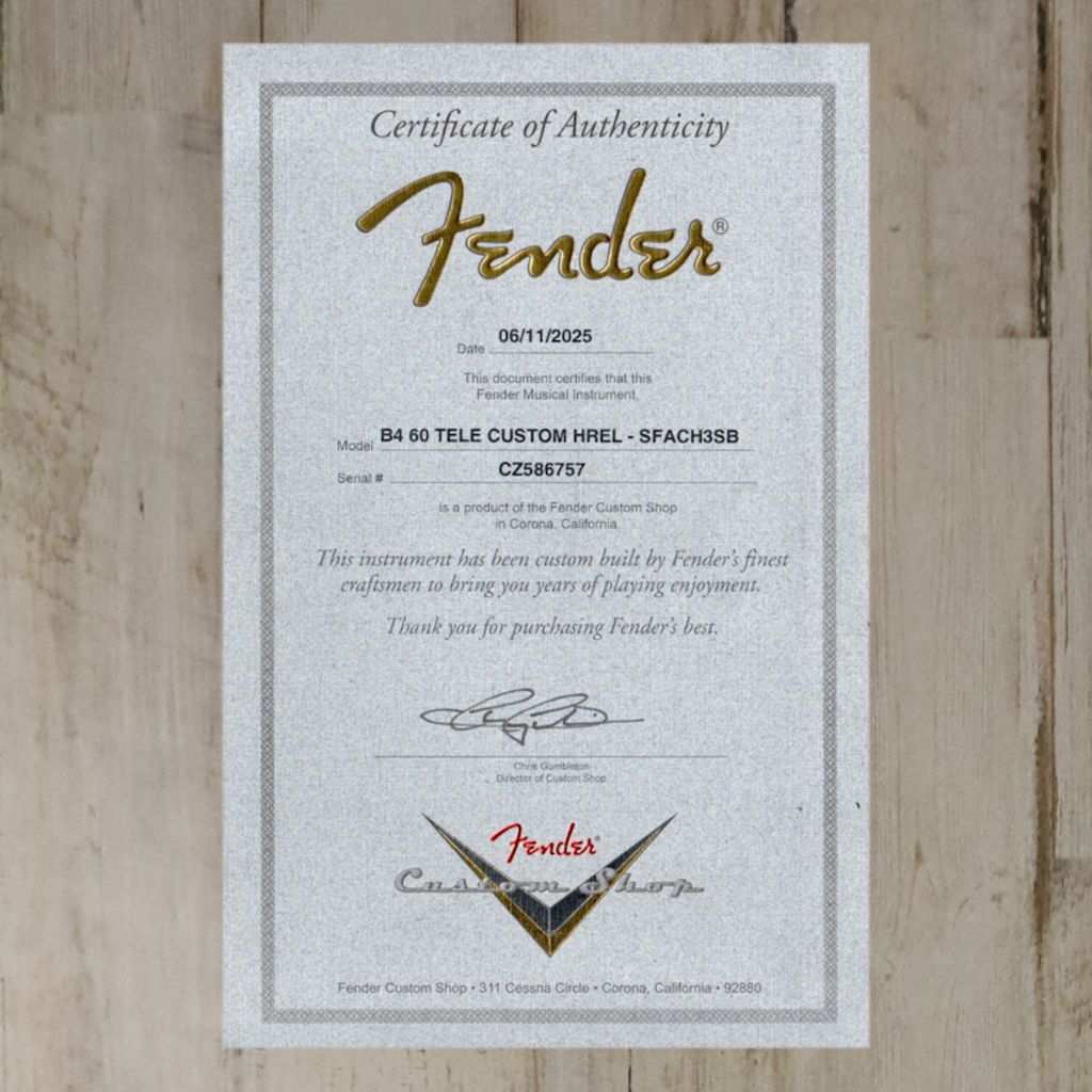 Fender NEW Fender Custom Shop 1960 Telecaster Custom Heavy Relic - Super Faded Aged Chocolate 3-Color Sunburst (757)