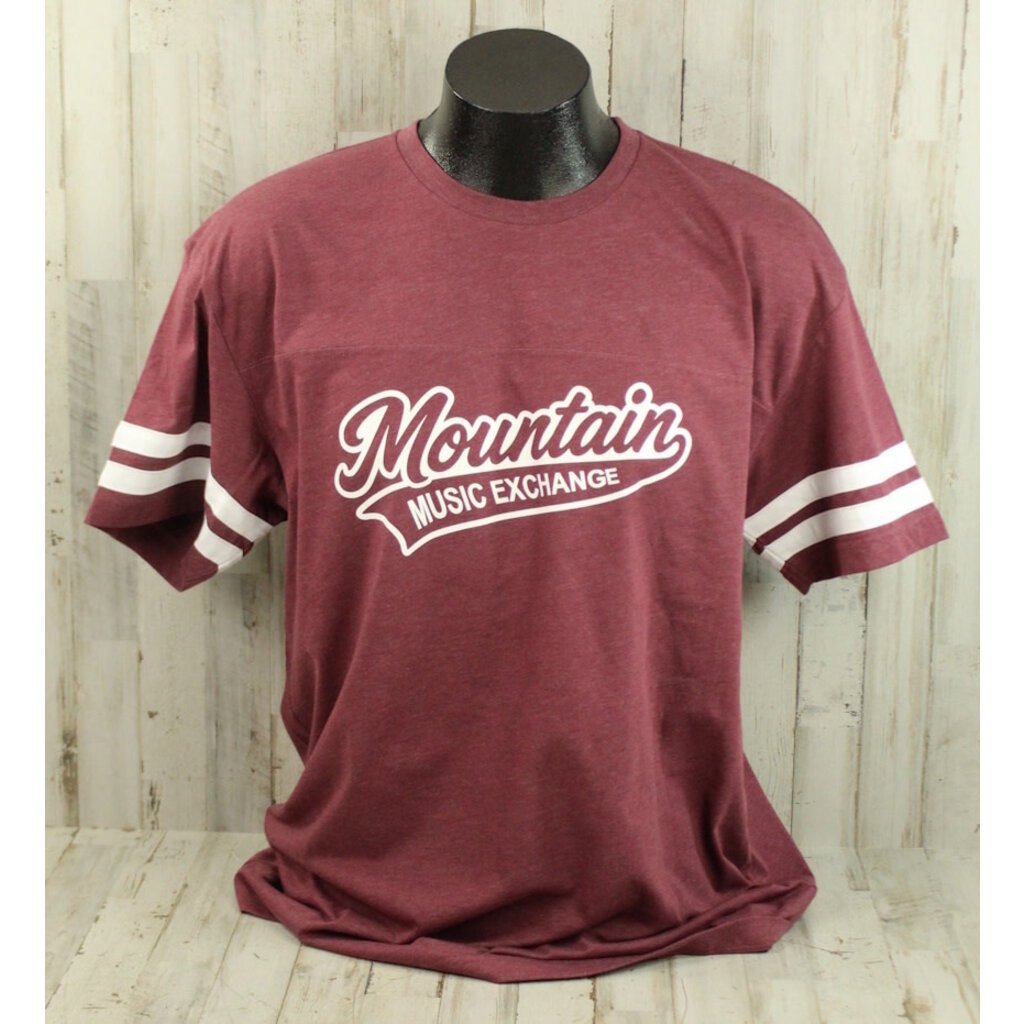 MME NEW MME Football Jersey Tee - Vintage Burgundy/White