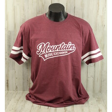 MME NEW MME Football Jersey Tee - Vintage Burgundy/White