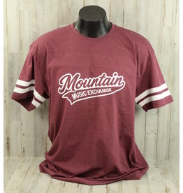 MME NEW MME Football Jersey Tee - Vintage Burgundy/White