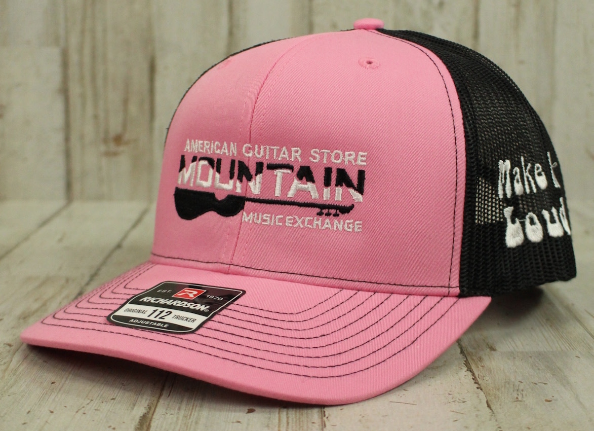Mmm… Bitchin’ Hot Sauce Floral Black and Pink Adjustable TruckerHat Cap MMM... BITCHIN main image 3