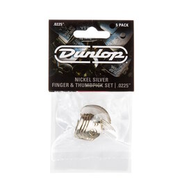 Dunlop NEW Dunlop Nickel Silver Finger and Thumbpick Set - .0225"