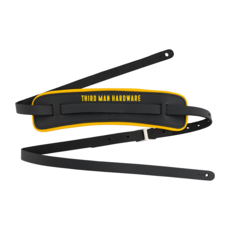 Fender NEW Fender x Third Man Hardware Leather Strap - Black/Yellow