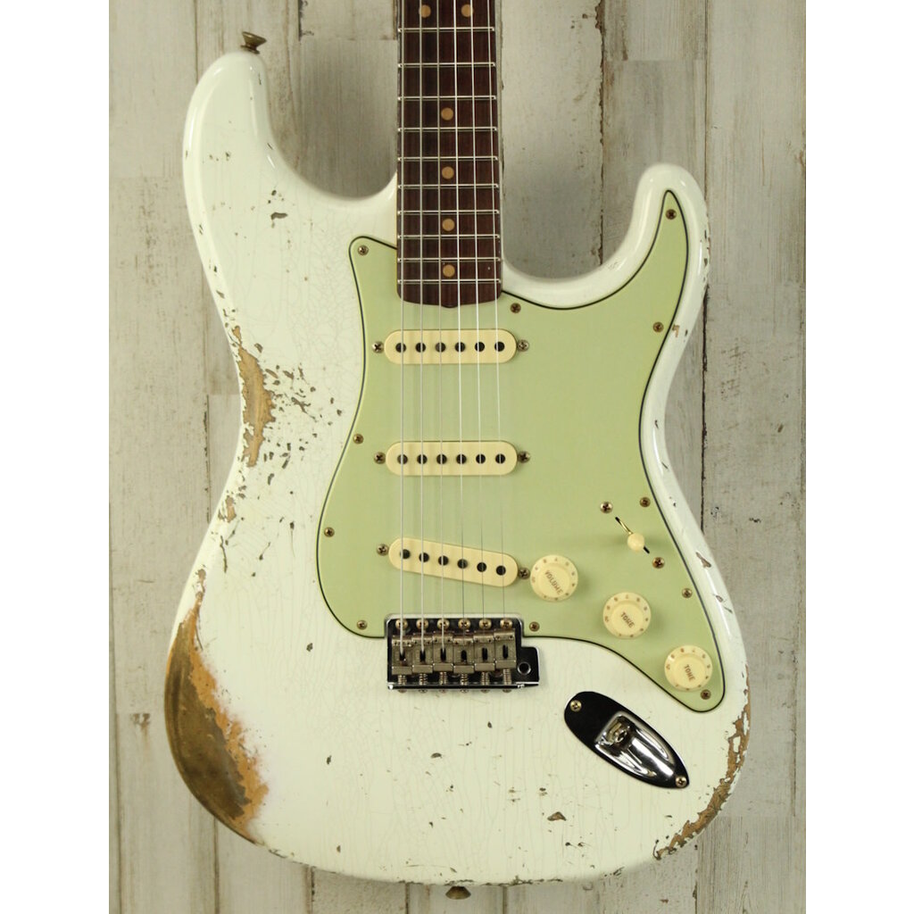 Fender NEW Fender Custom Shop Limited Edition 1964 L-Series Stratocaster Heavy Relic - Aged Olympic White (770)