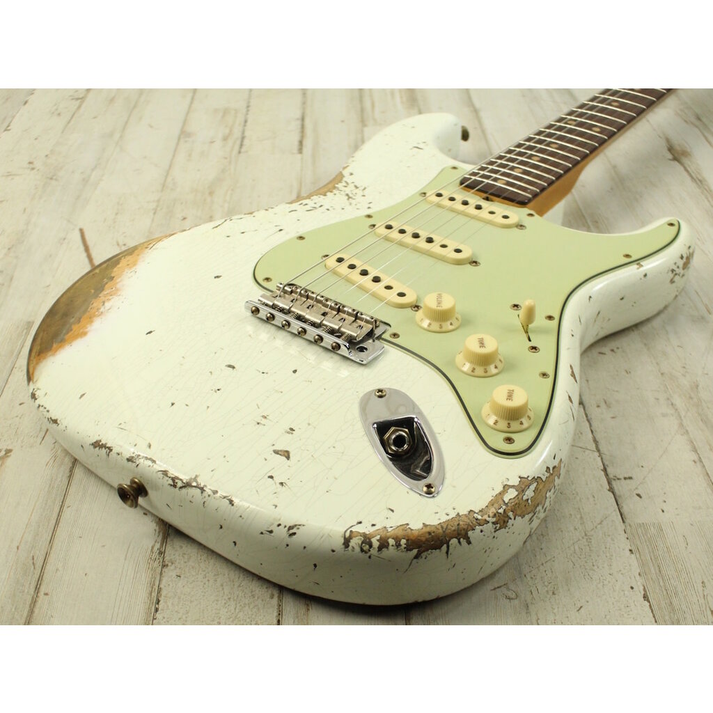 Fender NEW Fender Custom Shop Limited Edition 1964 L-Series Stratocaster Heavy Relic - Aged Olympic White (770)