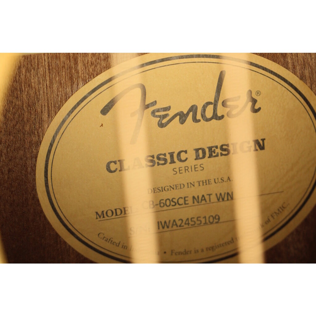 Fender DEMO Fender CB-60SCE Bass - Natural (109)