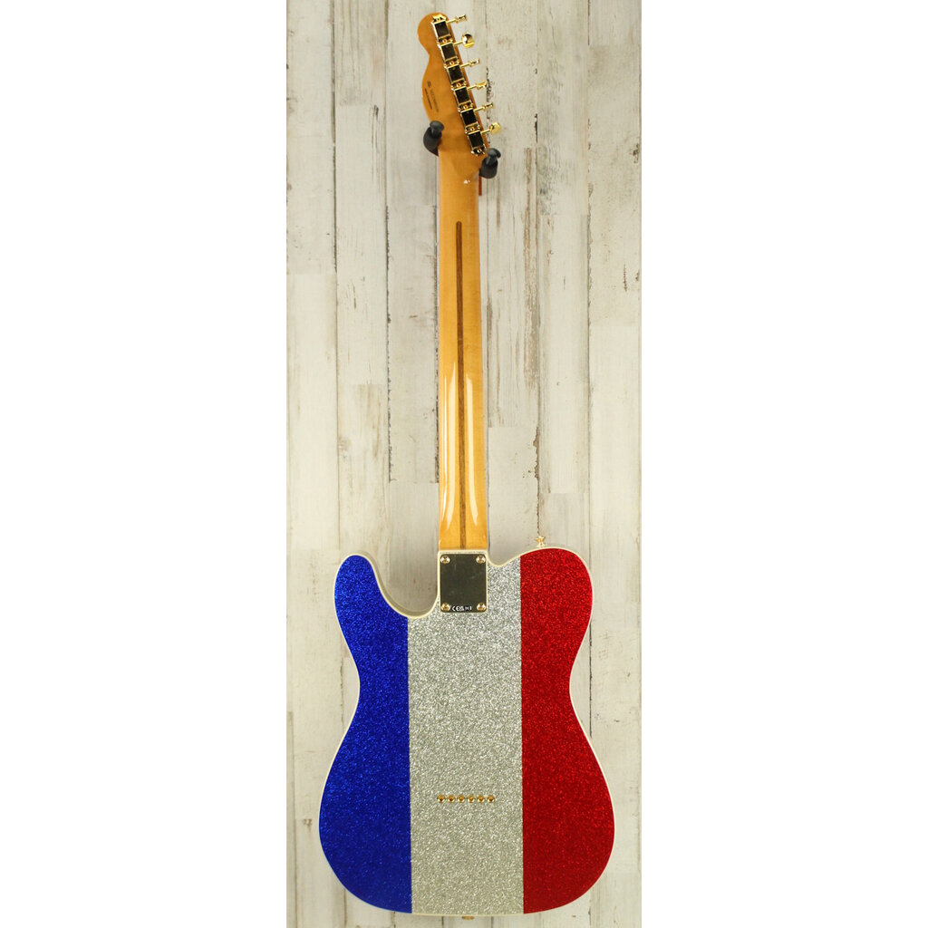 Fender DEMO Fender Buck Owens Telecaster - Red/Silver/Blue Sparkle (430)