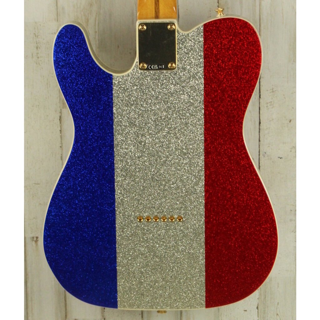 Fender DEMO Fender Buck Owens Telecaster - Red/Silver/Blue Sparkle (430)
