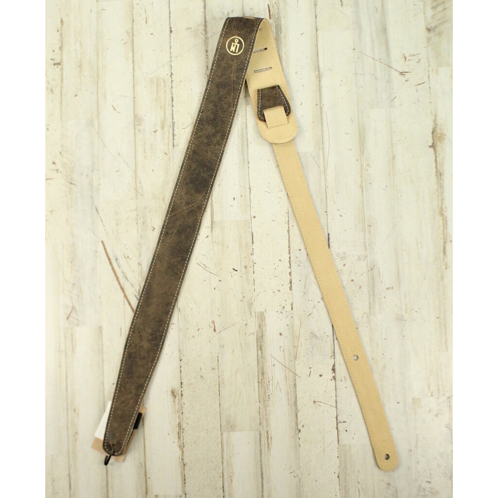 LM NEW LM Soft Suede Guitar Strap - Brown - 2.3"