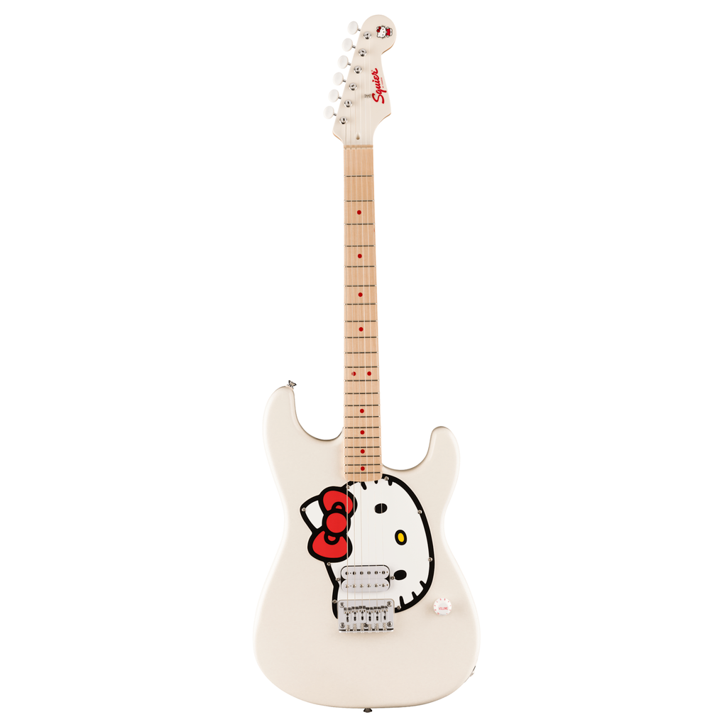 ギター Fender Hello Kitty White Stratocaster Squier by Fender Limited Edition Hello Kitty White