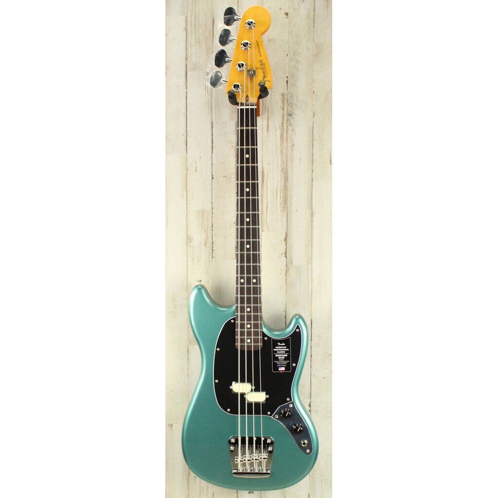 Fender DEMO Fender American Professional Classic Mustang Bass - Faded Sherwood Green Metallic (648)