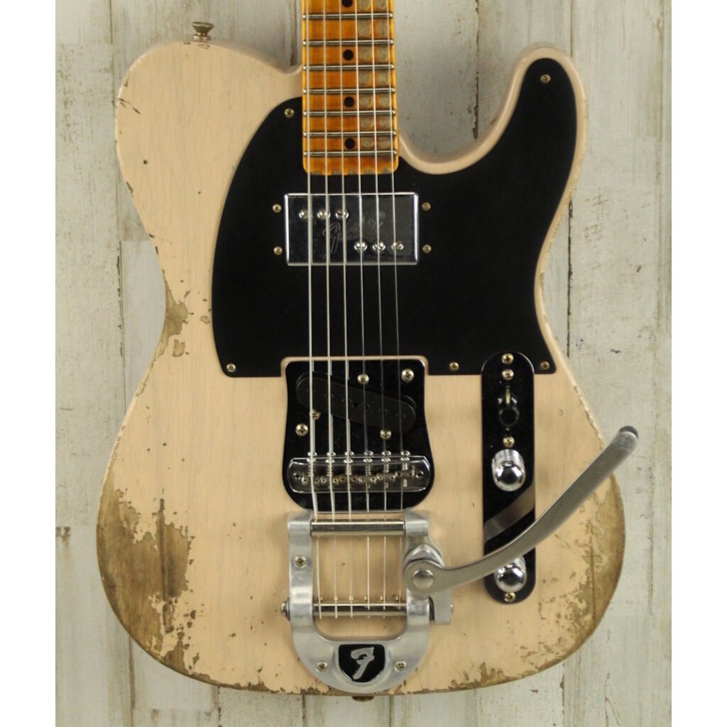 Fender NEW Fender CuNiFe Blackguard Bigsby Tele Heavy Relic - Dirty White Blonde (039)