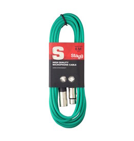 Stagg NEW Stagg SMC6 XLR Microphone Cable - Green - 20'