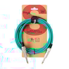 Stagg NEW Stagg SGC3DL Instrument Cable - Green - 10'